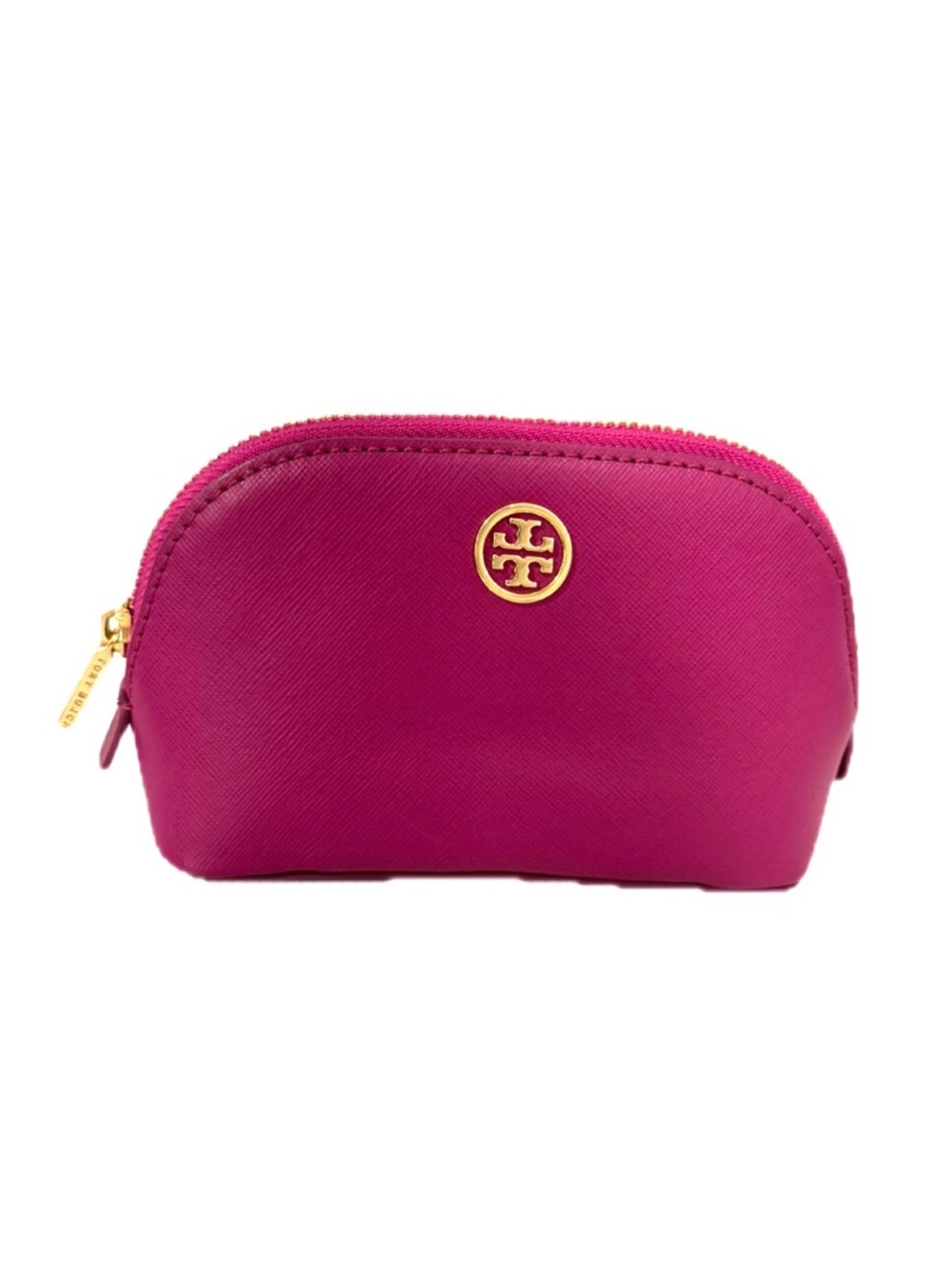 Tory Burch Pink Cosmetic Pouch with Gold Logo